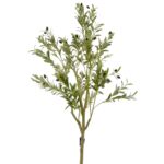 Artificial Olive Tree Green 160 cm Realistic trunk, Black pot Black olives Detailed images olive leaves