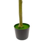 Artificial Olive Tree Green 160 cm Realistic trunk, Black pot Black olives Detailed images olive leaves
