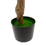 Artificial Olive Tree - Realistic Green Leafs & Black Olives - Green, 180 cm Black Pot Detailed shots textured trunk
