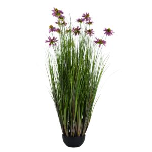 Chrysanth Onion Grass - 14 Head - Potted - UV-Resistant - Green, purple, 120 cm