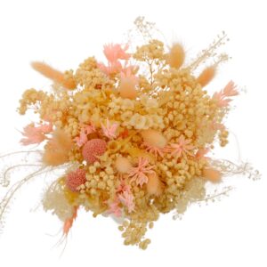 Dried Flower Bouquet Cream And Pink - Large